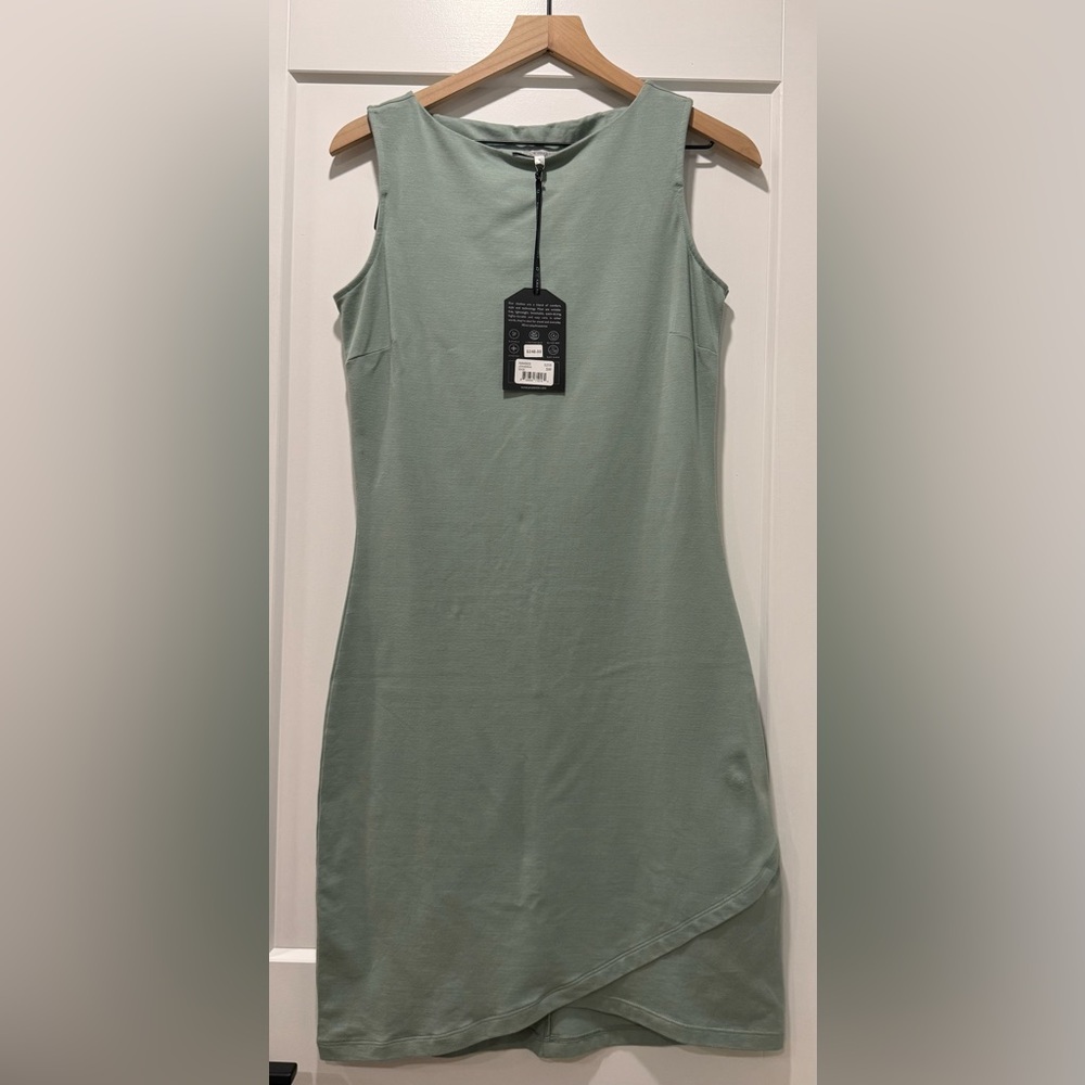Anatomie Johanna Dress Sage Green Sleeveless Travel Dress Size S NWT $248